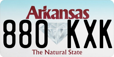 AR license plate 880KXK