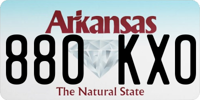 AR license plate 880KXO