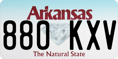 AR license plate 880KXV