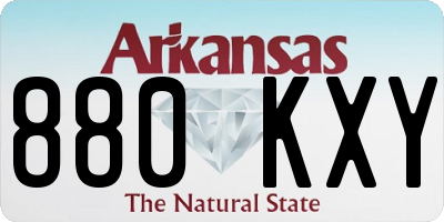 AR license plate 880KXY