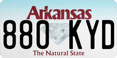 AR license plate 880KYD