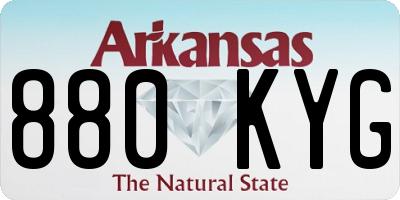AR license plate 880KYG