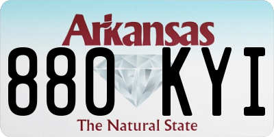 AR license plate 880KYI