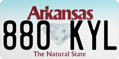AR license plate 880KYL