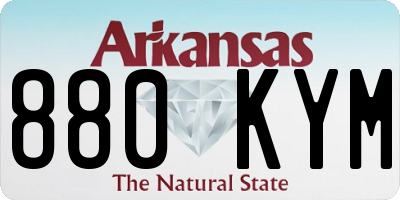 AR license plate 880KYM