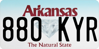 AR license plate 880KYR