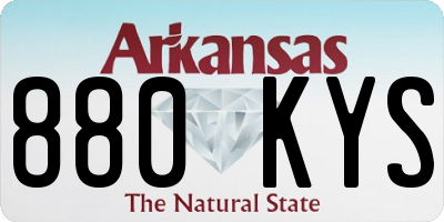 AR license plate 880KYS