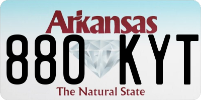 AR license plate 880KYT