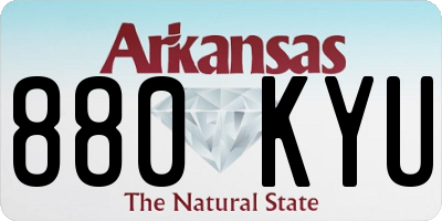 AR license plate 880KYU