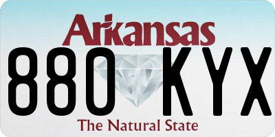 AR license plate 880KYX