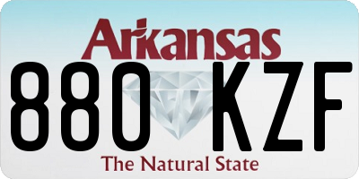 AR license plate 880KZF