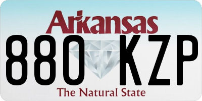 AR license plate 880KZP