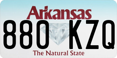 AR license plate 880KZQ