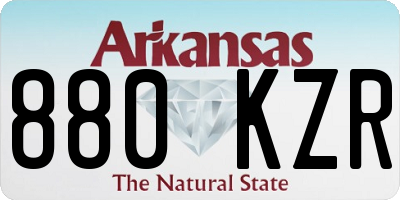 AR license plate 880KZR