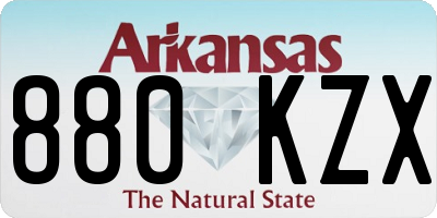 AR license plate 880KZX