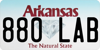 AR license plate 880LAB