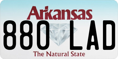 AR license plate 880LAD