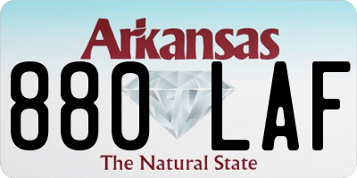 AR license plate 880LAF