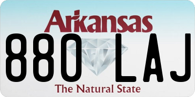 AR license plate 880LAJ