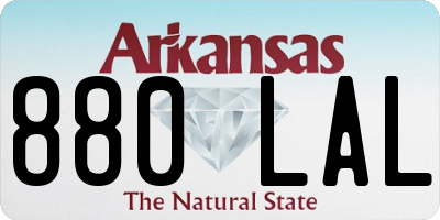 AR license plate 880LAL