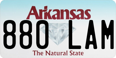 AR license plate 880LAM