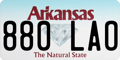 AR license plate 880LAO