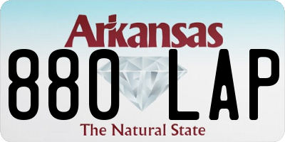 AR license plate 880LAP