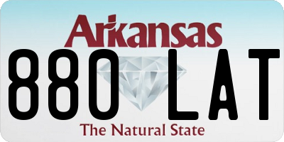 AR license plate 880LAT