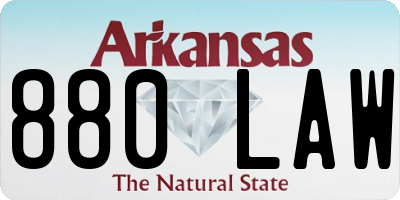 AR license plate 880LAW