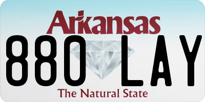 AR license plate 880LAY