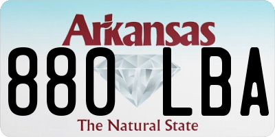 AR license plate 880LBA
