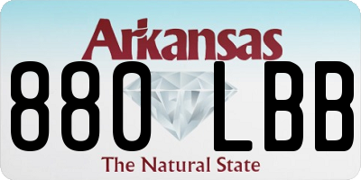 AR license plate 880LBB
