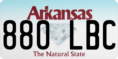 AR license plate 880LBC