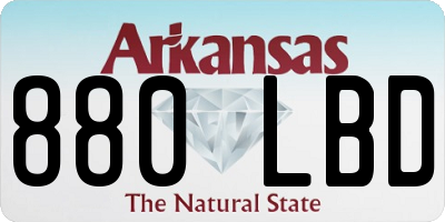 AR license plate 880LBD