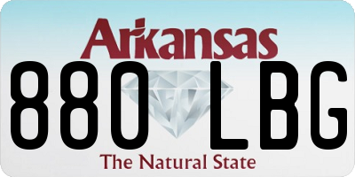 AR license plate 880LBG