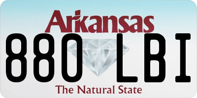 AR license plate 880LBI