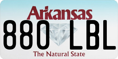 AR license plate 880LBL