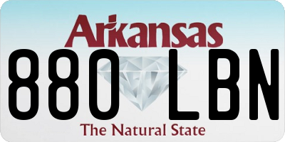 AR license plate 880LBN