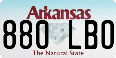 AR license plate 880LBO