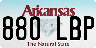 AR license plate 880LBP