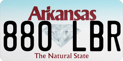 AR license plate 880LBR