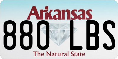 AR license plate 880LBS