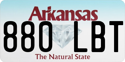 AR license plate 880LBT