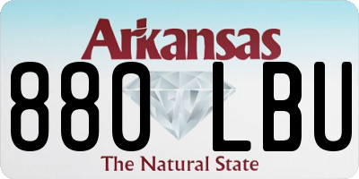 AR license plate 880LBU