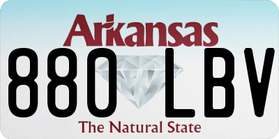 AR license plate 880LBV