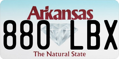 AR license plate 880LBX