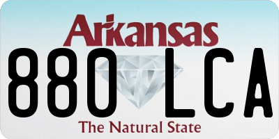 AR license plate 880LCA
