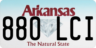 AR license plate 880LCI