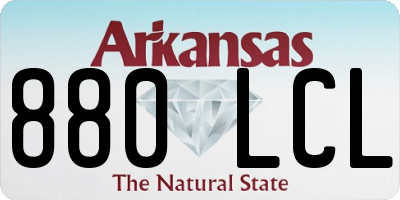 AR license plate 880LCL