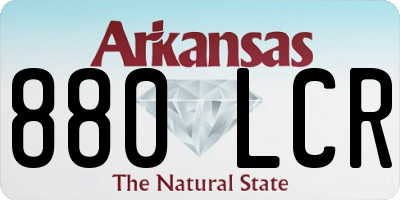 AR license plate 880LCR